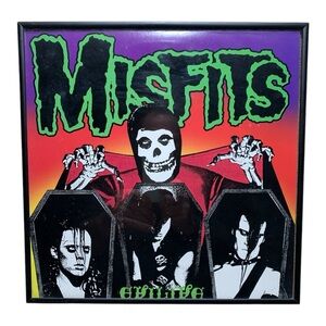Vintage “Misfits” Framed Artwork Featuring Evilive